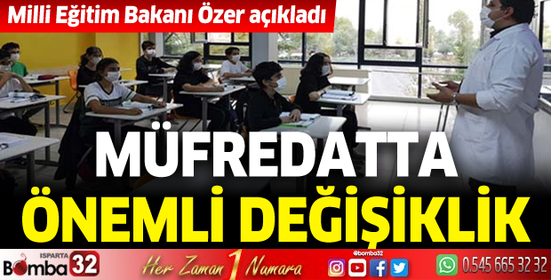 Müfredatta önemli değişiklik
