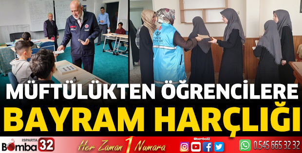 Müftülükten öğrencilere bayram harçlığı