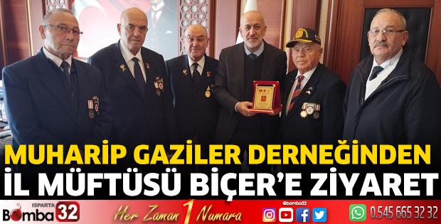 Muharip Gaziler Derneğinden İl Müftüsü Biçer’e Ziyaret