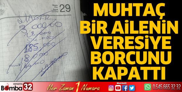 Muhtaç bir ailenin veresiye borcunu ödedi