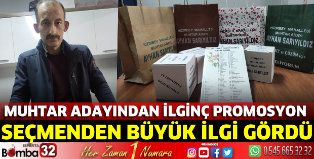 Muhtar Adayından ilginç promosyon 