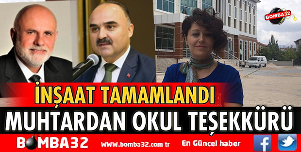 MUHTARDAN OKUL TEŞEKKÜRÜ