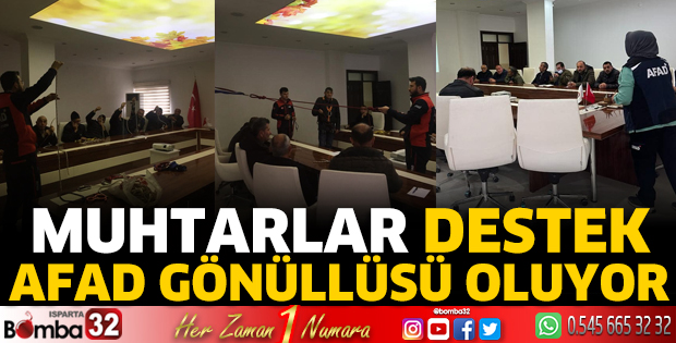 Muhtarlar Destek AFAD Gönüllüsü oluyor