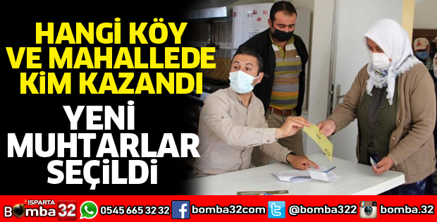 Muhtarlık seçimini kazananlar belli oldu 
