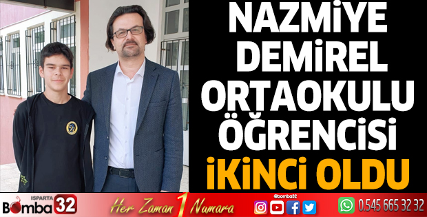 Nazmiye Demirel Ortaokulu öğrencisi 2. oldu