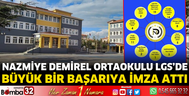 Nazmiye Demirel Ortaokulu’nun LGS başarısı