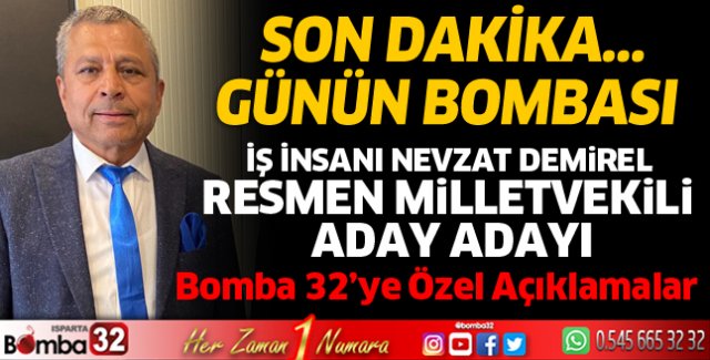 Nevzat Demirel resmen aday adayı