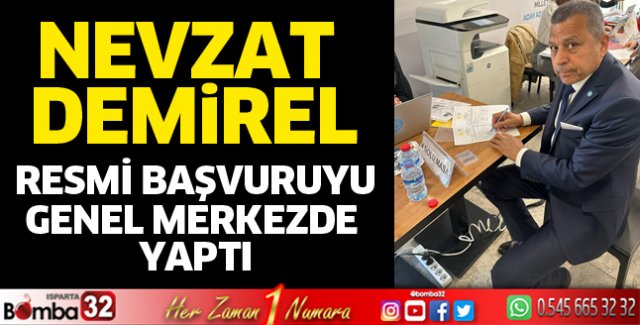 Nevzat Demirel resmi başvuruyu yaptı