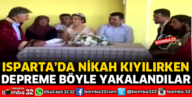 NİKAH KIYILIRKEN DEPREME YAKALANDILAR