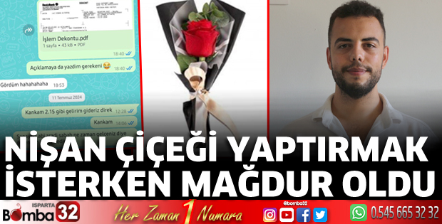 Nişan çiçeği yaptırmak isterken mağdur oldu