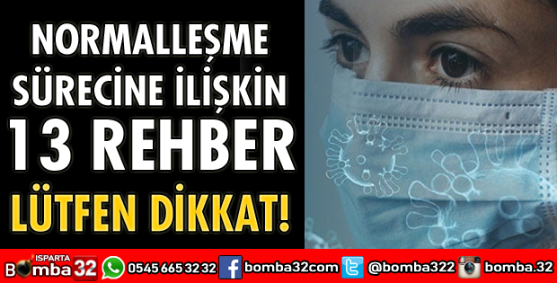 NORMALLEŞMEYE İLİŞKİN 13 REHBER