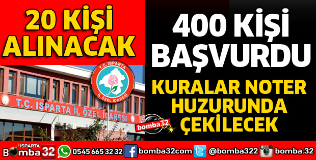 NOTER HUZURUNDA ÇEKİLEN KURA İLE İŞE BAŞLAYACAKLAR