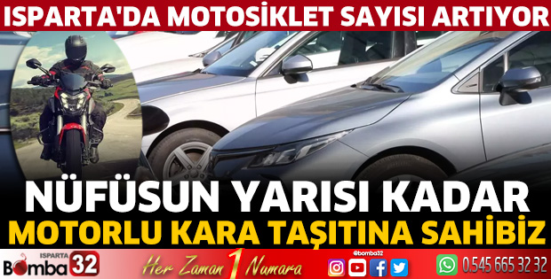 Nüfusun yarısı kadar motorlu kara taşıtına sahibiz