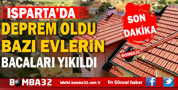 O DEPREMDE EVLERİN BACALARI YIKILDI