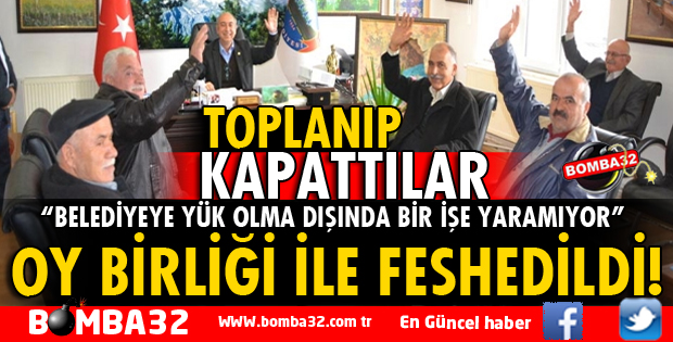O İLÇEDE KÖYLERE HİZMET GÖTÜRME BİRLİĞİ FESHEDİLDİ