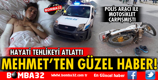 O KAZADA MOTOSİKLET SÜRÜCÜSÜ HAYATİ TEHLİKEYİ ATLATTI