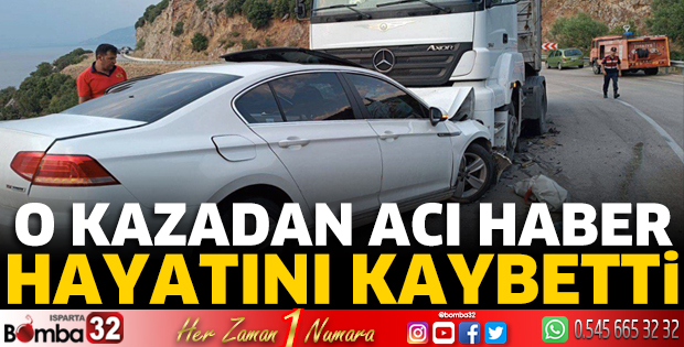 O kazadan acı haber