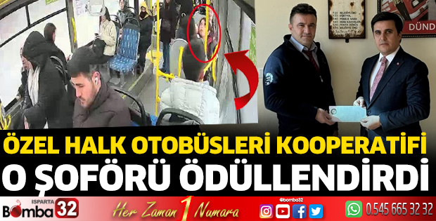 O şoför ödüllendirildi