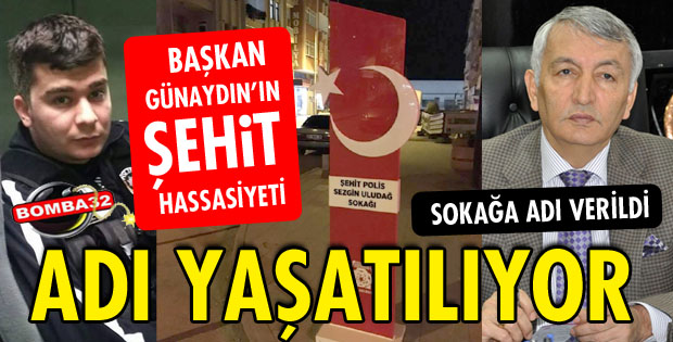 O SOKAĞIN ADI ARTIK SEZGİN ULUDAĞ SOKAĞI