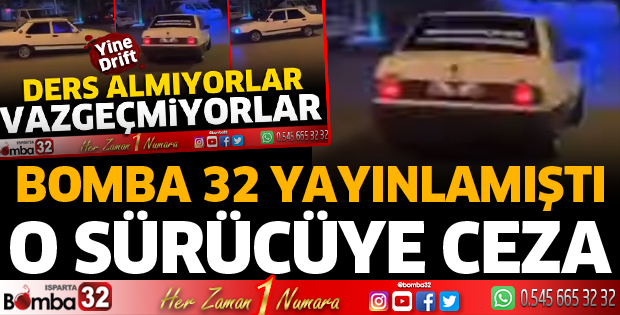 O sürücüye ceza