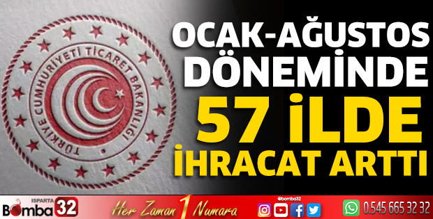 Ocak-Ağustos döneminde 57 ilde ihracat arttı