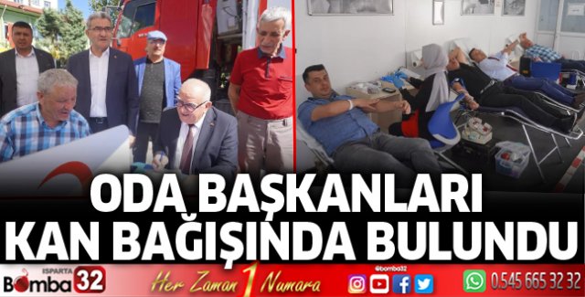 Oda başkanları kan bağışladı