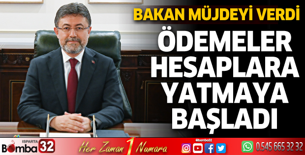 Ödemeler hesaplara yatmaya başladı