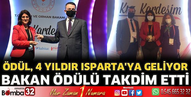 Ödül yine Isparta’ya geldi