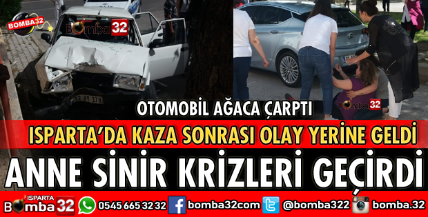 OĞLUNUN KAZA YAPTIĞI YERE GELEN ANNE KRİZ GEÇİRDİ