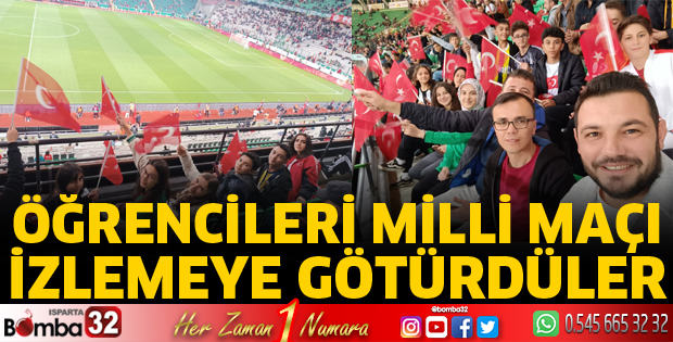 Öğrenciler milli maça götürüldü