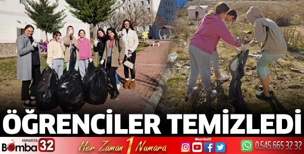 Öğrenciler temizledi