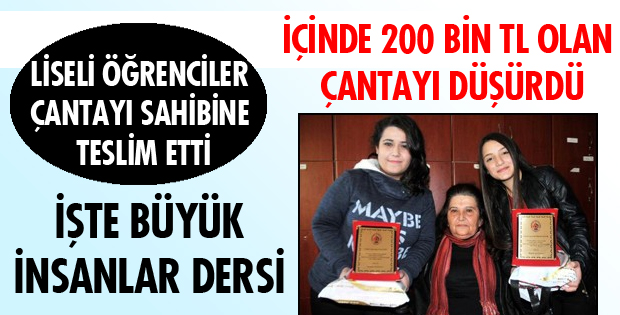ÖĞRENCİLERDEN İNSANLIK DERSİ