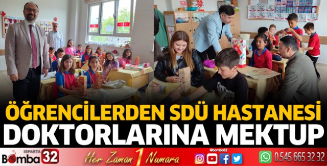Öğrencilerden SDÜ hastanesi doktorlarına mektup
