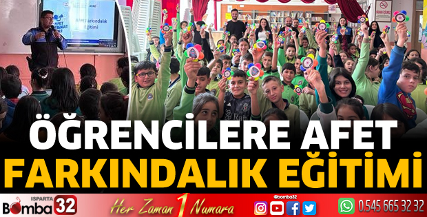 Öğrencilere afet farkındalık eğitimi 