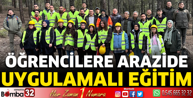 Öğrencilere arazide uygulamalı eğitim