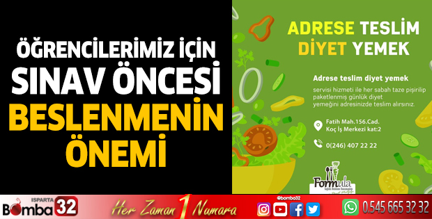 Öğrencilerimiz için sınav öncesi beslenmenin önemi