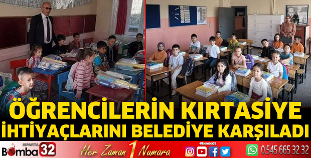 Öğrencilerin kırtasiye ihtiyaçlarını belediye karşıladı
