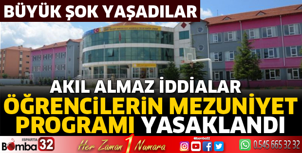 Öğrencilerin mezuniyet programı yasaklandı