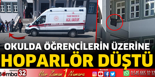 Öğrencilerin üzerine hoparlör düştü 