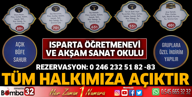 Öğretmenevi iftara sizleri bekliyor