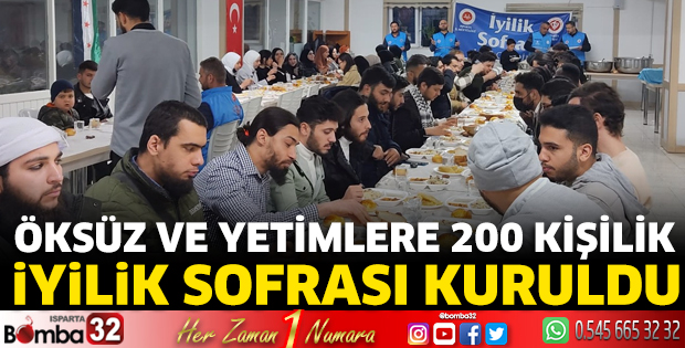 Öksüz ve yetimlere 200 kişilik iyilik sofrası kuruldu