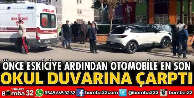 OKUL DUVARINA ÇARPTI