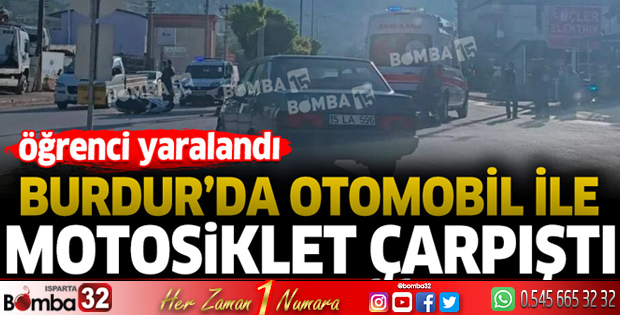 Okula giderken kaza yapan kız öğrenci yaralandı