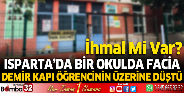 Okulda demir kapı öğrencinin üzerinde düştü
