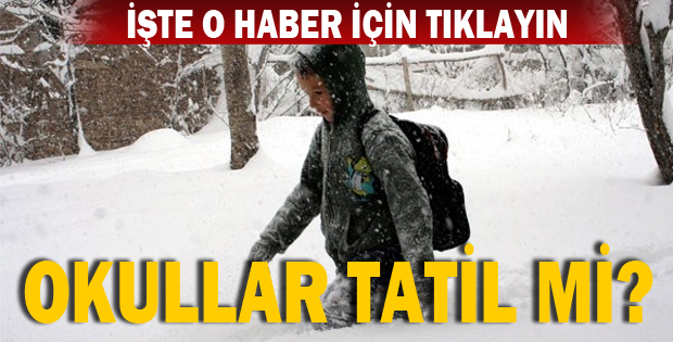 OKULLAR TATİL EDİLDİ Mİ?