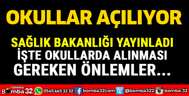 OKULLARDA ALINMASI GEREKEN ÖNLEMLER