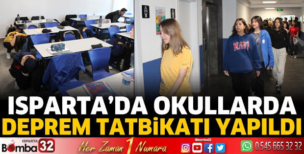 Okullarda deprem tatbikatı yapıldı