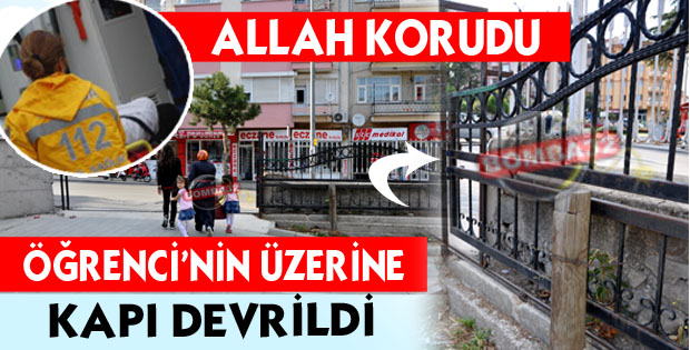 Okulun Demir Kapısının Altında Kalan Öğrenci Yaralandı