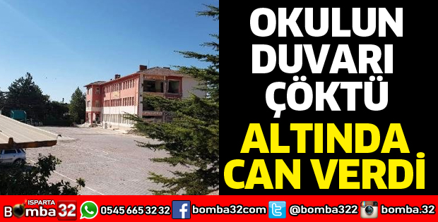 OKULUN DUVARI ÇÖKTÜ, ALTINDA CAN VERDİ