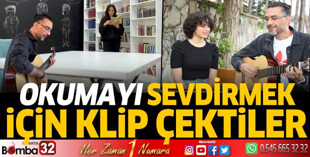 Okumayı sevdirmek için klip çektiler